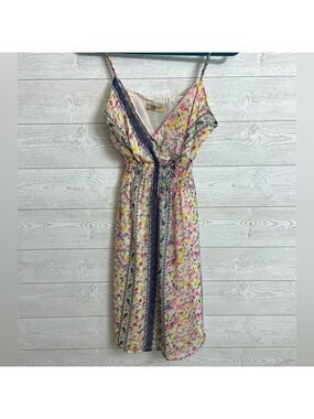 Romy Women’s Shear Floral Sleeveless Midi Summer Dress. Size L